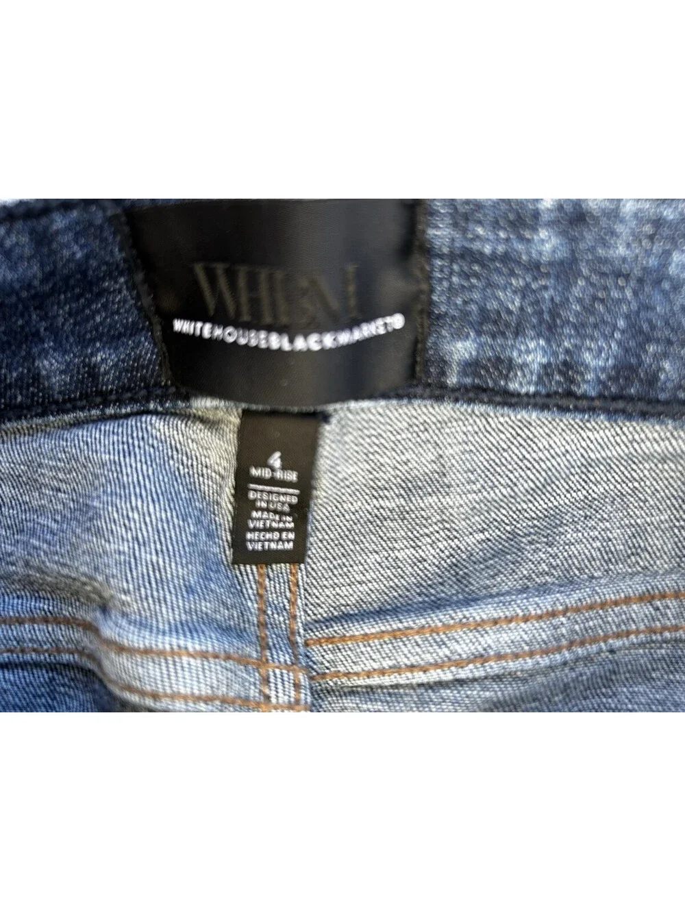 White House Black Market Women’s Size 4 Girlfriend Jeans Soft Blue Mid Rise WHBM